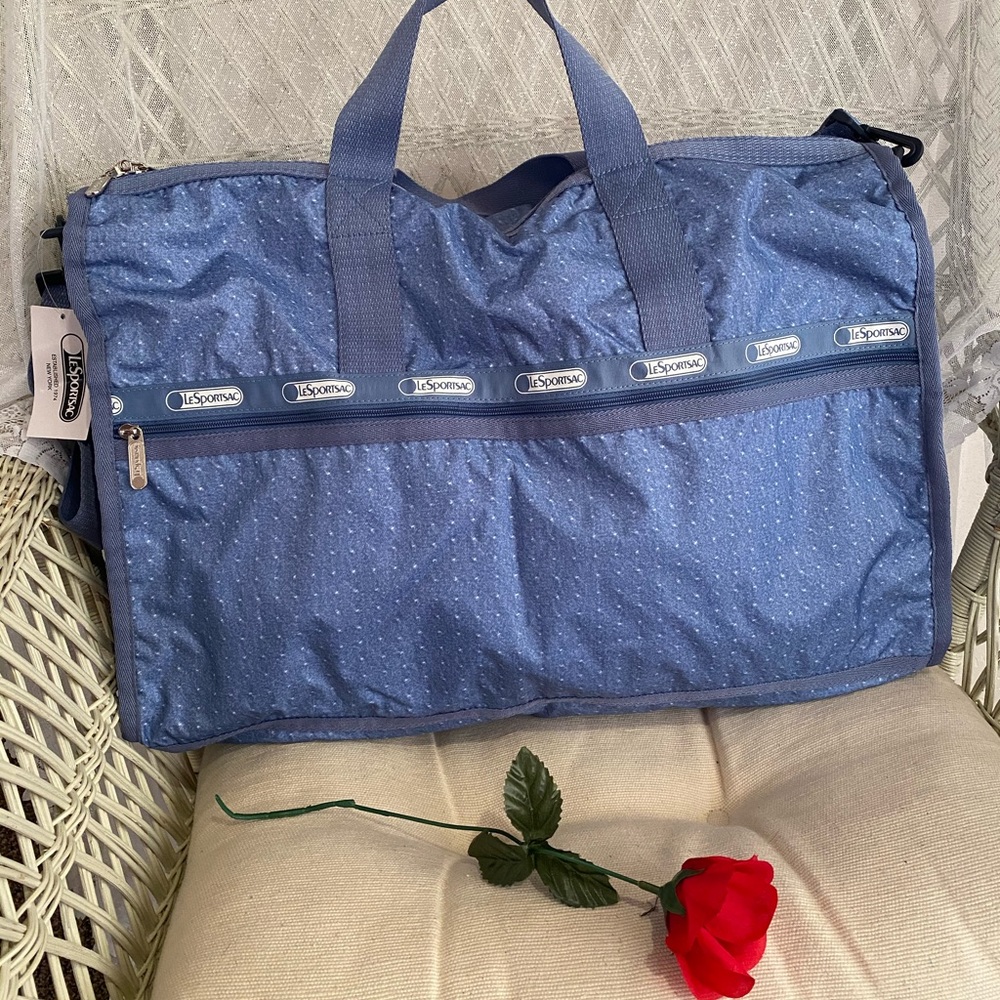 LeSportSac Large Weekender Denim pique NWT
